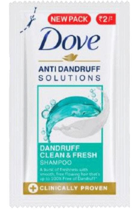 10Pcs Dove Shampoo 5Ml - Dove-CleanFresh-Rs.2